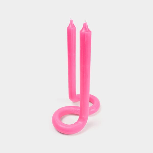 54 Celsius - Twist Candle Sticks by Lex Pott, 9.5" Tall, Pink