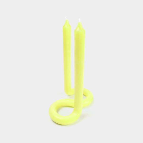 54 Celsius - Twist Candle Sticks by Lex Pott, 9.5" Tall, Yellow