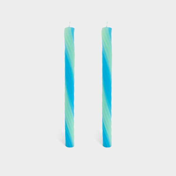 54 Celsius - Rope Candles - Mint (2 Pack) - 11" Vibrant Taper Candles