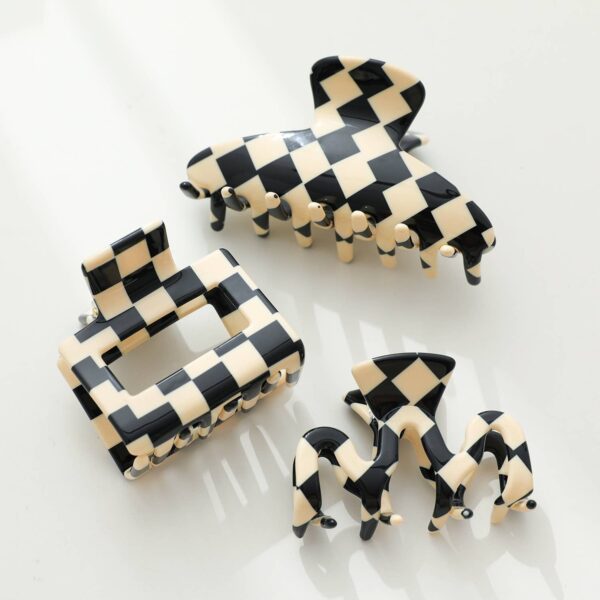 Adorro - Checkmate | Assorted Eco-Friendly Claw Clips