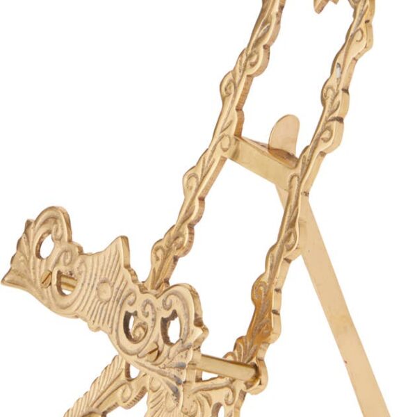 Bard's - Bard's Ornate Brass Easel, 12.25" H x 6" W x 6" D