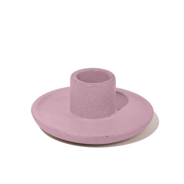 Ebb & Flow - Mesa Concrete Candlestick Holder - Lilac