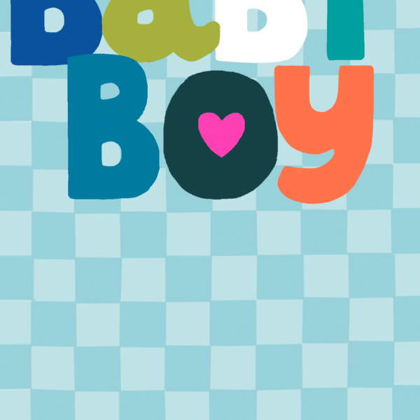 Paper Salad - Baby Boy Blue Checkered