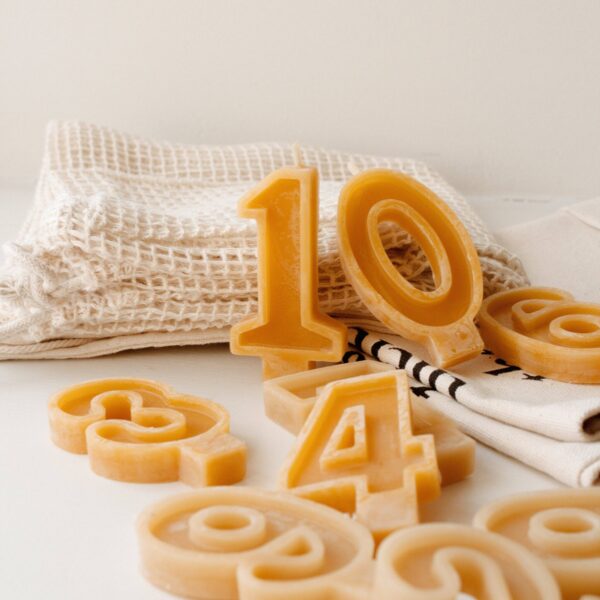 Goldrick Natural Living - Handmade Beeswax Number Candles | 0-9