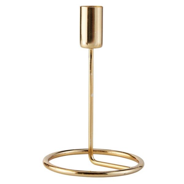 47th & Main (Creative Brands) - Modern Brass Candleholder - Small