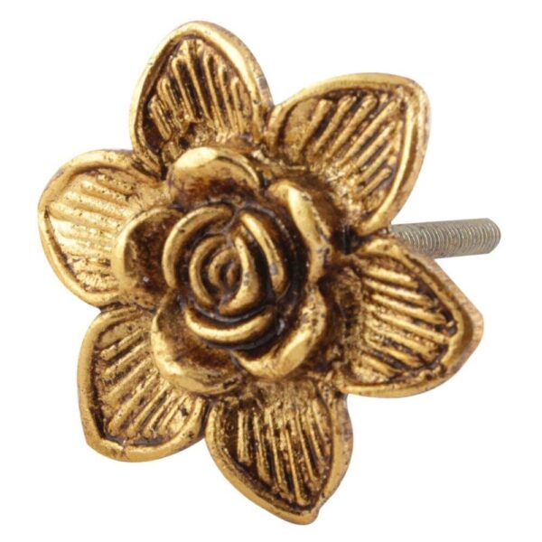 NACH - Golden Rose Flower Metal Cabinet Knob