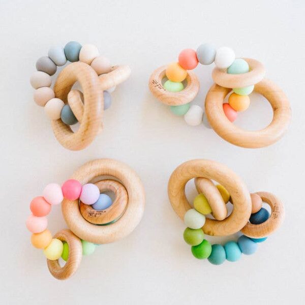 Bannor Toys - Saturn Ring Wooden Baby Teethers