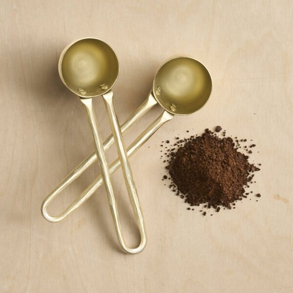 The Collective - Forge Brass Coffee Scoops - Set of 2