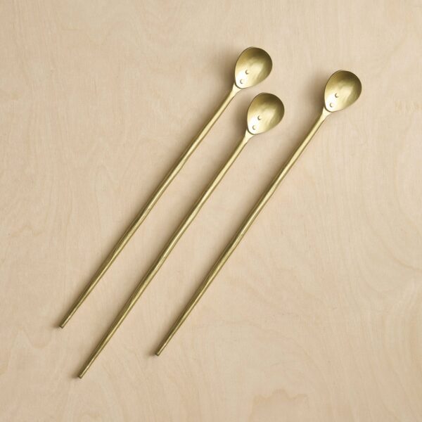 The Collective - Forge Brass Tasting Spoons - Set of 3