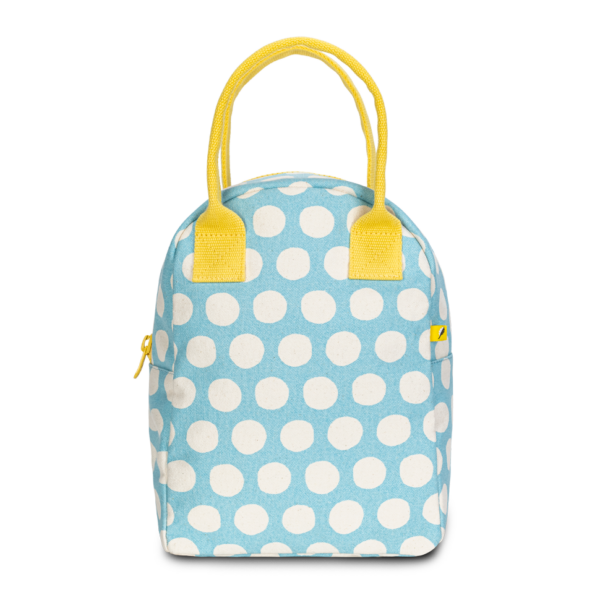 Fluf - Zipper Lunch Bag - Dot Blue