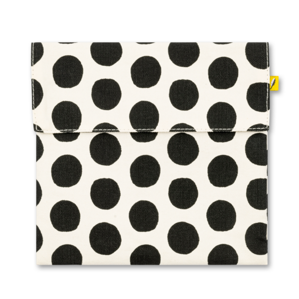 Fluf - Flip Snack Bag - Dot Black & White