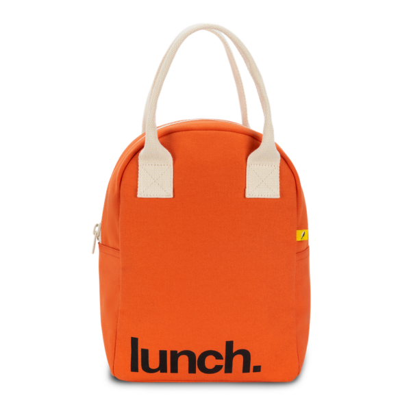 Fluf - Zipper Lunch Bag - ‘Lunch’ Poppy