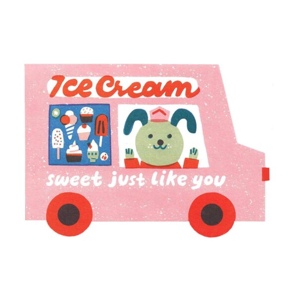 The Printed Peanut - Ice Cream Van Die Cut Card