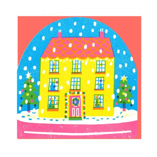 The Printed Peanut - House Large Snowglobe Card