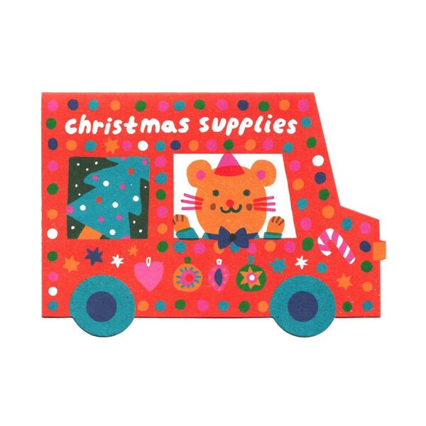 The Printed Peanut - Christmas Van Die Cut Card