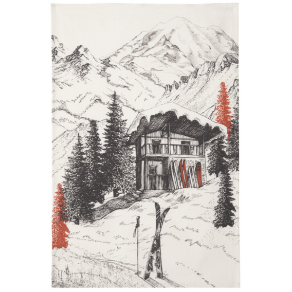 The French Farm - Coucke Mountain Cabin Tea Towel (100% linen)