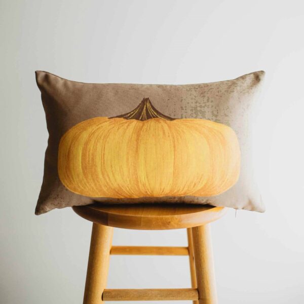 UniikPillows - Primitive Flat Fall Pumpkin Lumbar Pillow Cover | 18x12 Thanksgiving Décor | Fall Decor | Room Decor | Decorative Pillows | Gift for her