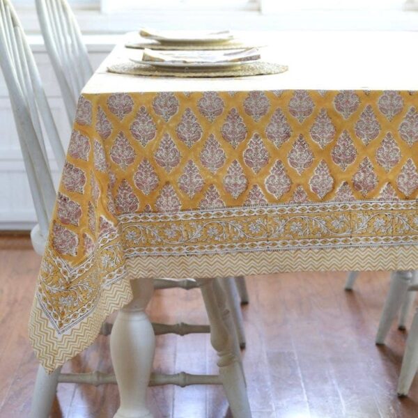 Pacific & Rose Textiles - Tablecloth Castile Mustard