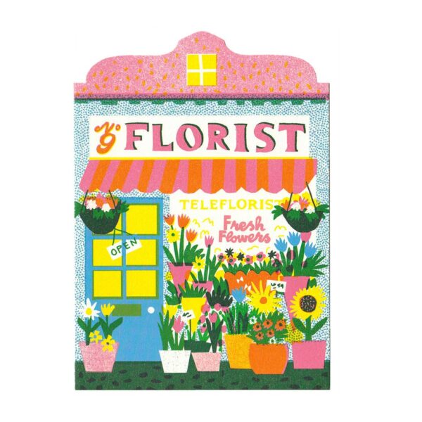 The Printed Peanut - Florist Shop Die Cut Card