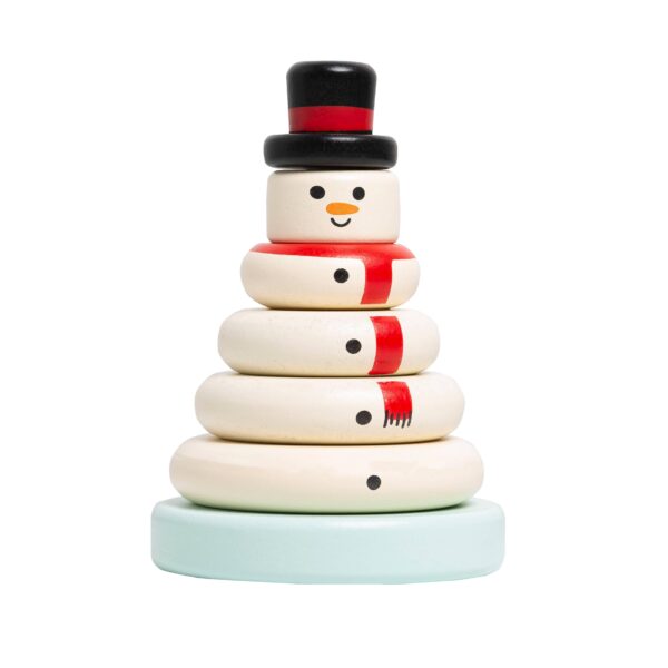 Pearhead - Wooden Snowman Stocking Holiday Toy Set