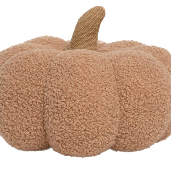 Pearhead - Beige Sherpa Pumpkin Pillow, Fall Decor