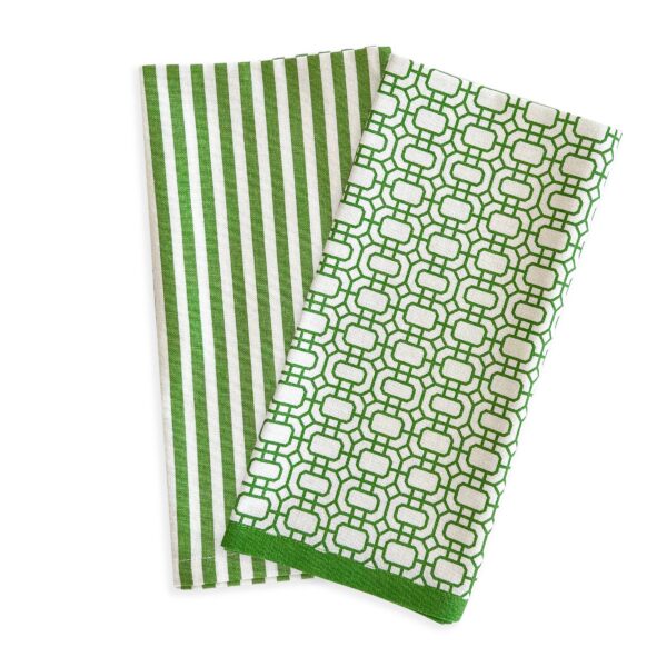 Caskata - Newport Kitchen Towels, Set of 2 - Verde Green