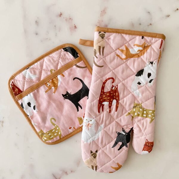 Idlewild Co. - Cats Oven Mitt + Pot Holder Set