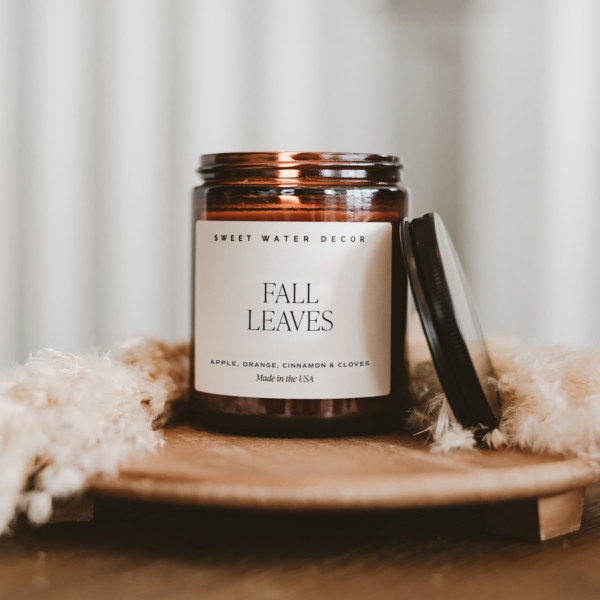 Sweet Water Decor - *NEW* Fall Leaves 9 oz Soy Candle - Fall Decor & Gifts