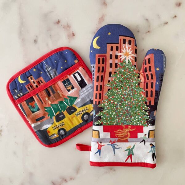 Idlewild Co. - Rockefeller Oven Mitt + Pot Holder Set