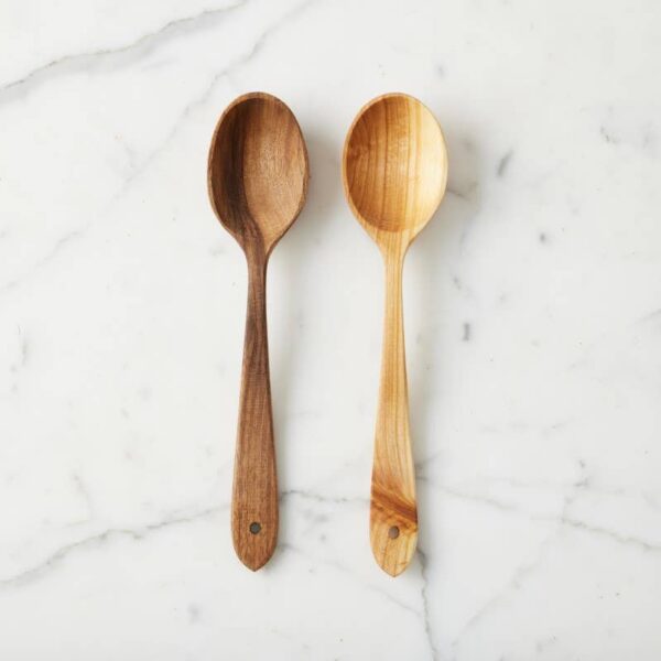 etúHOME - Fruitwood Large Serving Spoons, Set of 2