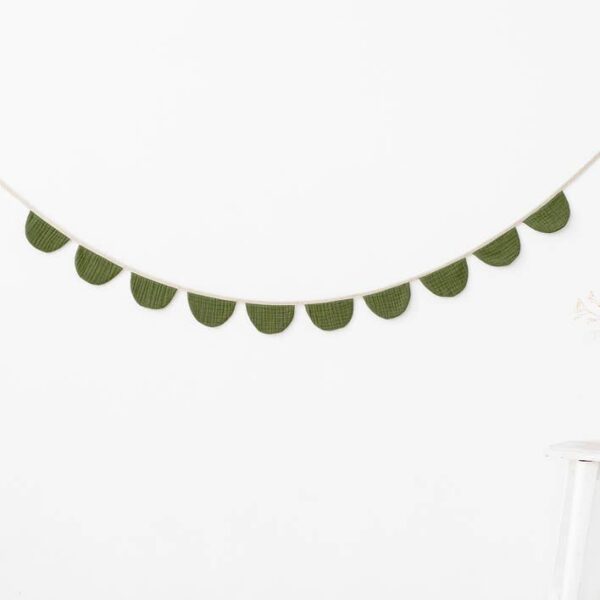 Monocrom - Dark green cotton banner