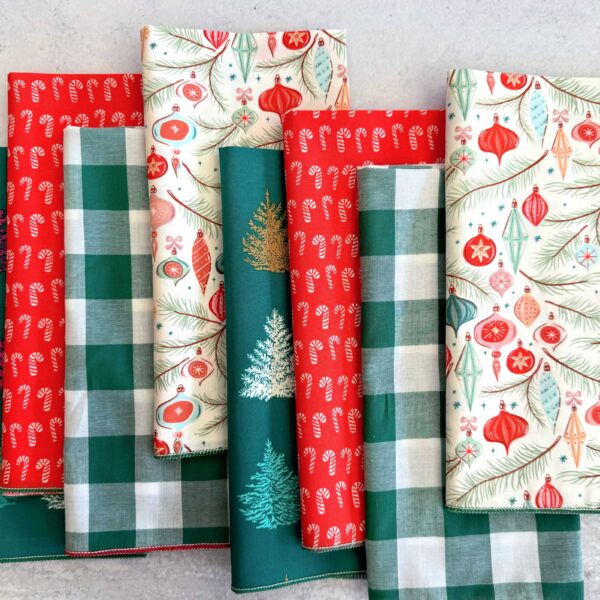 Dot and Army - Deck the Halls Cloth Napkin Bundle, set of eight