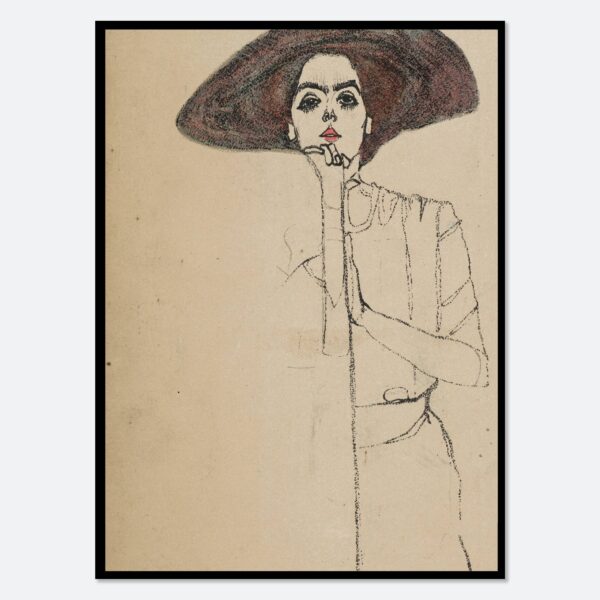 Sugar & Canvas - Egon Schiele Portrait of a Woman Vintage Art Print ES06