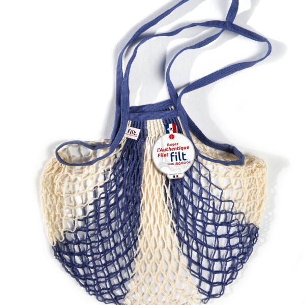 Filt1860 - Blue Ecru shopping net with large handles