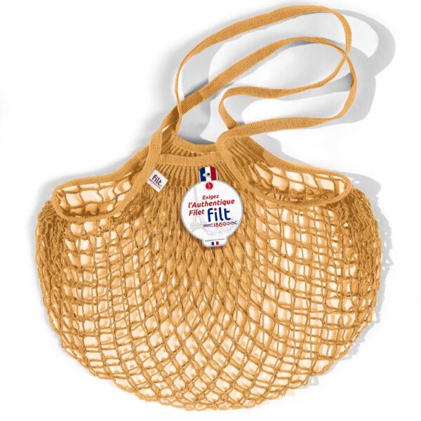 Filt1860 - Yellow Gold Shopping Net with Large Handles