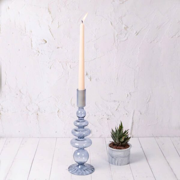 Rosha Living Inc - Wisteria Candleholder Blue