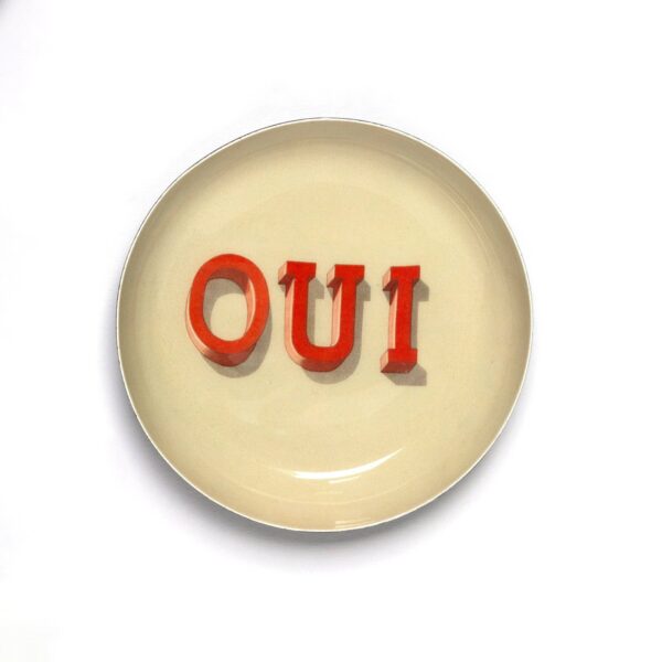 Roomytown Inc - Enamel Printed Tray - Oui