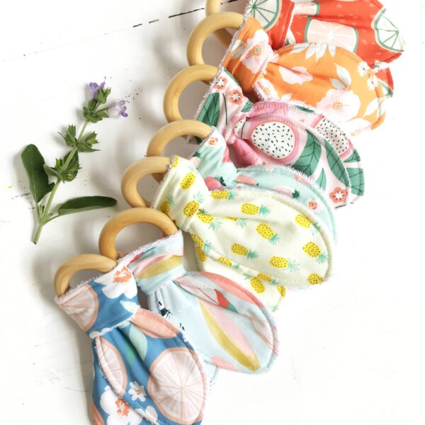 The Bird & Elephant - Bunny Ear Teethers You Pick Assorted Wood Teething Toys