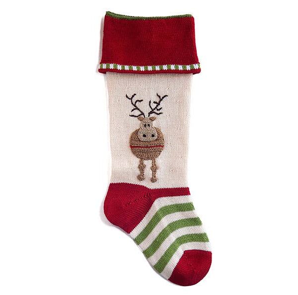 Melange Collection - Round Reindeer Stocking