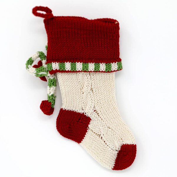 Melange Collection - Mini Cable-Knit Bow Stocking