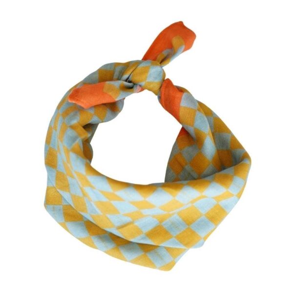 Head Scarf - Checks | Laguna Wheat