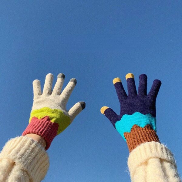 Funkyrel® Atzbranding Limited - Knitting Patchwork Touch Sceen Golves