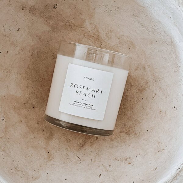 Agapé Candles - ROSEMARY BEACH CANDLE
