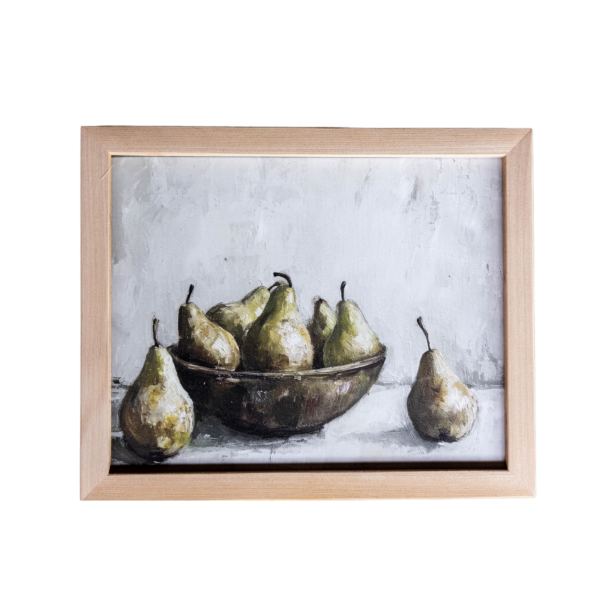 Luxe B Co - Watercolor Pears Pine Framed Art