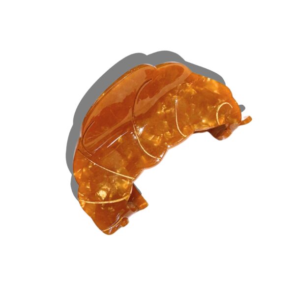 Hand-painted French Croissant Claw Hair Clip | Eco-Friendly