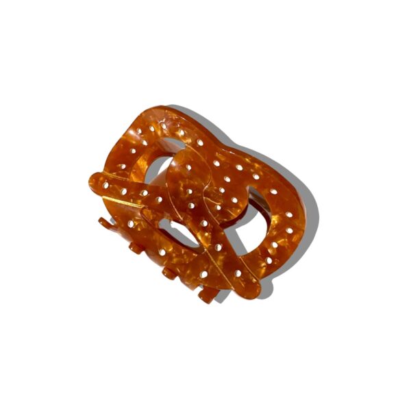 Hand-painted Pretzel Hair Claw Clip | Eco-Friendly