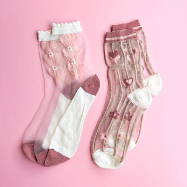 The Garden Glass Sock Set | 2 pairs | Sheer Breathable Socks