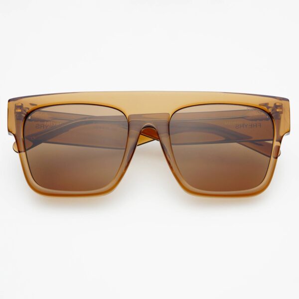Madison Acetate Unisex Flat Top Sunglasses : Brown