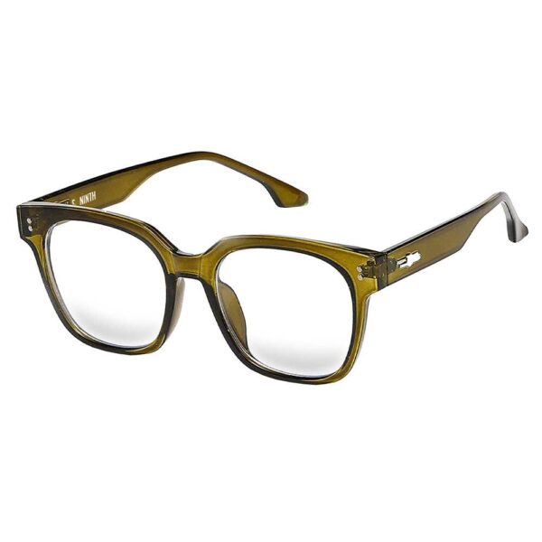 Sage Blue Light Glasses: Transparent Moss