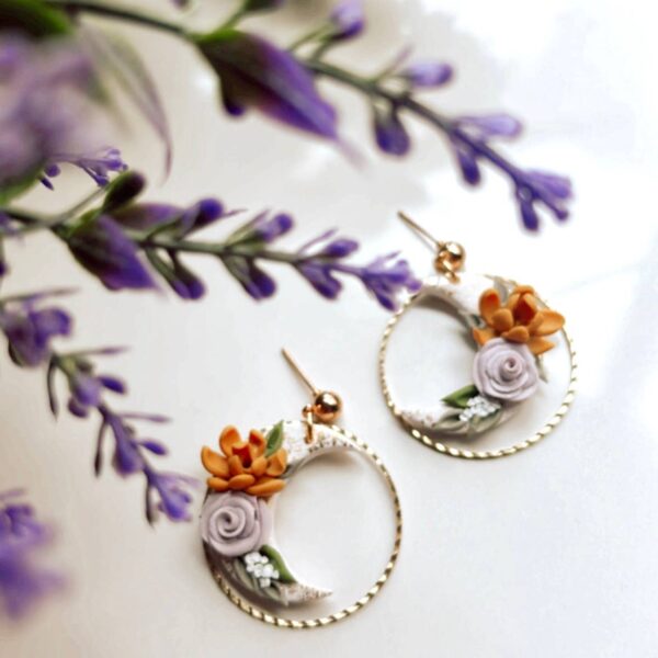 Floral Gold Foiled Moons